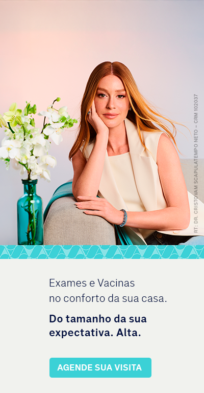 Exames e Vacinas em casa. Do tamanho da sua expectativa. Alta.